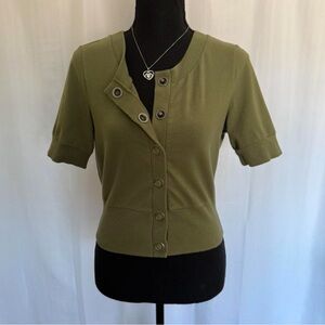L.A. Blues Vintage Y2k Snap Button Short Sleeve Olive Green
Cardigan Size S